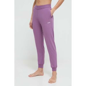 Nohavice HUGO fialová farba, jednofarebné