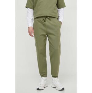 Nohavice Polo Ralph Lauren pánske, zelená farba, s potlačou