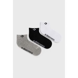 Ponožky Converse 3-pak šedá farba