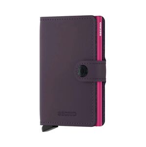 Kožená peňaženka Secrid Miniwallet Matte Dark Purple-Fuchsia fialová farba