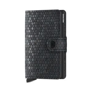 Kožená peňaženka Secrid Miniwallet Hexagon Black čierna farba