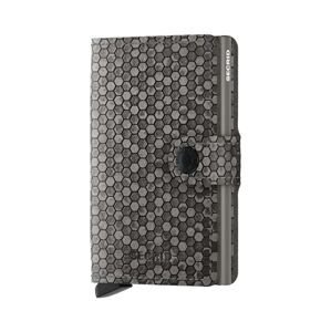 Kožená peňaženka Secrid Miniwallet Hexagon Grey šedá farba