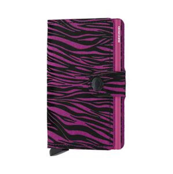 Kožená peňaženka Secrid Miniwallet Zebra Fuchsia ružová farba