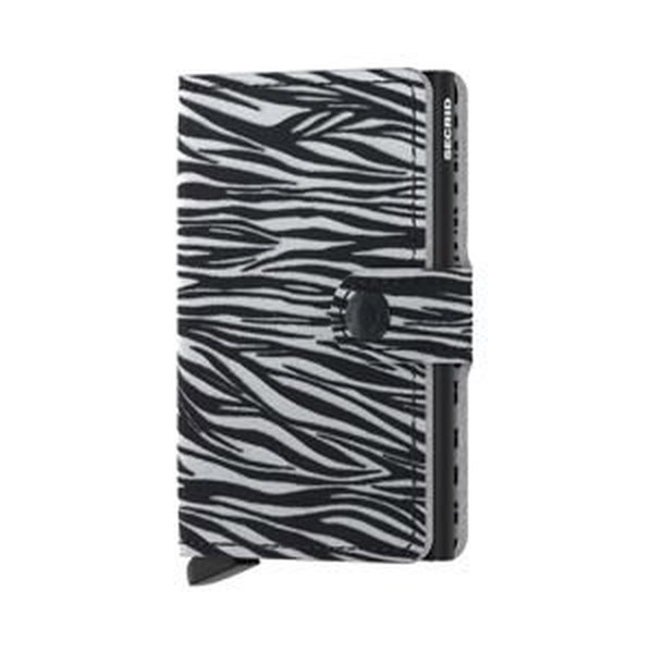 Kožená peňaženka Secrid Miniwallet Zebra Light Grey šedá farba