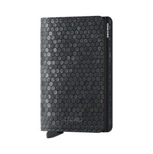 Kožená peňaženka Secrid Slimwallet Hexagon Black čierna farba