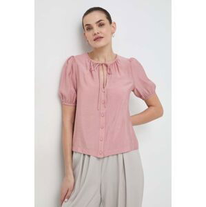 Košeľa Silvian Heach dámska, ružová farba, regular