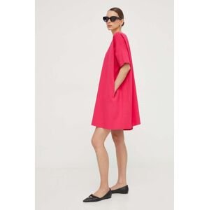 Šaty Liviana Conti ružová farba, mini, oversize, F4SI20