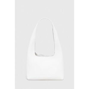 Kožená kabelka Liviana Conti biela farba