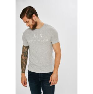 Tričko Armani Exchange pánsky, šedá farba, s potlačou