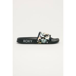 Šľapky Roxy  Slippy dámske, čierna farba, ARJL100909