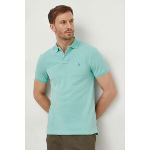 Bavlnené polo tričko Polo Ralph Lauren zelená farba,jednofarebný,710536856