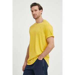 Bavlnené tričko G-Star Raw x Sofi Tukker pánske, žltá farba, jednofarebné