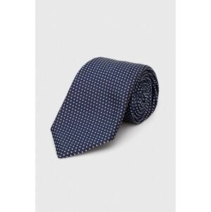 Hodvábna kravata BOSS tmavomodrá farba,50512551