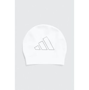 Plavecká čiapka adidas Performance biela farba