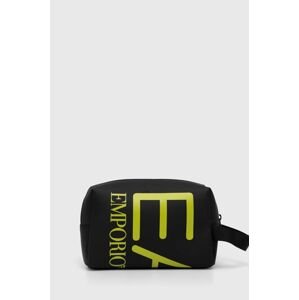 Kozmetická taška EA7 Emporio Armani čierna farba