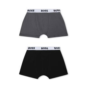 Detské boxerky BOSS 2-pak šedá farba