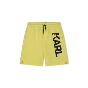 Detské plavkové šortky Karl Lagerfeld žltá farba