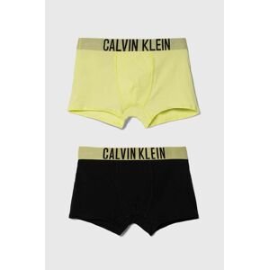 Detské boxerky Calvin Klein Underwear 2-pak žltá farba