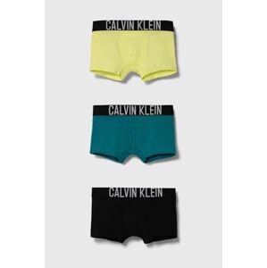 Detské boxerky Calvin Klein Underwear 3-pak zelená farba
