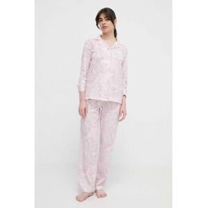 Pyžamo Lauren Ralph Lauren dámska, ružová farba