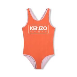 Jednodielne detské plavky Kenzo Kids červená farba