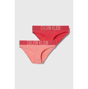 Detské nohavičky Calvin Klein Underwear 2-pak ružová farba