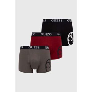 Boxerky Guess 3-pak pánske, čierna farba