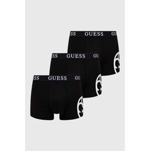 Boxerky Guess 3-pak pánske, čierna farba