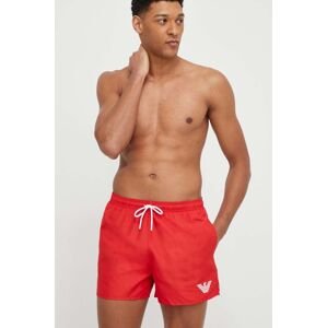 Plavkové šortky Emporio Armani Underwear červená farba