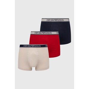 Boxerky Emporio Armani Underwear 3-pak pánske, červená farba