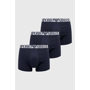 Boxerky Emporio Armani Underwear 3-pak pánske, tmavomodrá farba