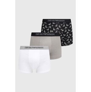 Bavlnené boxerky Emporio Armani Underwear 3-pak biela farba