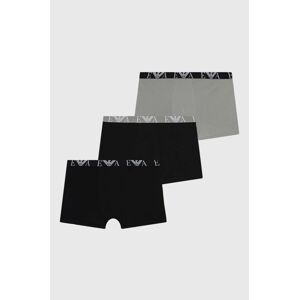 Boxerky Emporio Armani Underwear 3-pak pánske, čierna farba