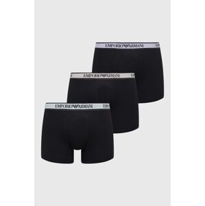 Boxerky Emporio Armani Underwear 3-pak pánske, čierna farba, 111473 4R717