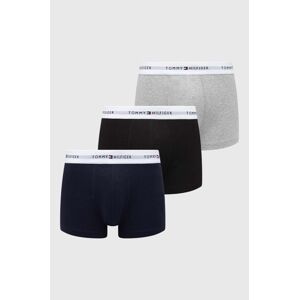 Boxerky Tommy Hilfiger 3-pak pánske, čierna farba, UM0UM02761