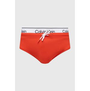 Plavky Calvin Klein červená farba, KM0KM00959