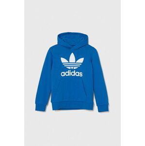 Detská mikina adidas Originals TREFOIL HOODIE s kapucňou, s potlačou