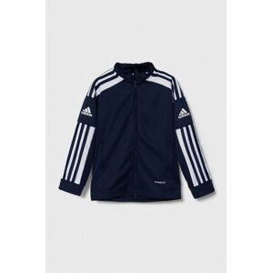 Detská mikina adidas Performance SQ21 TR JKT Y tmavomodrá farba, vzorovaná