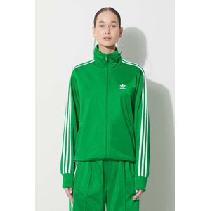 Mikina adidas Originals Adicolor Classics Firebird dámska, zelená farba, s nášivkou, IP0604