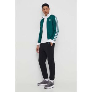 Mikina adidas Originals pánska, zelená farba, s nášivkou