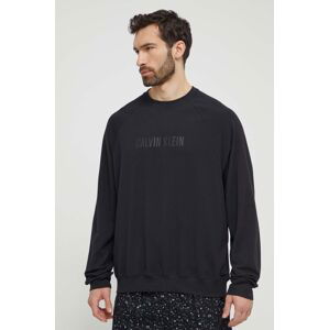Tričko s dlhým rukávom Calvin Klein Underwear čierna farba, s potlačou