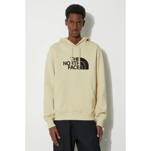 Bavlnená mikina The North Face M Drew Peak Pullover Hoodie pánska, béžová farba, s kapucňou, s nášivkou, NF00AHJY3X41