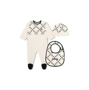 Detská bavlnená súprava Karl Lagerfeld béžová farba