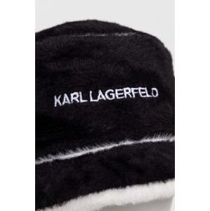 Klobúk Karl Lagerfeld čierna farba