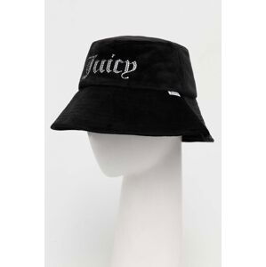 Zamatový klobúk Juicy Couture čierna farba