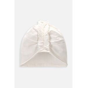Detská čiapka Coccodrillo béžová farba biela, z tenkej pleteniny
