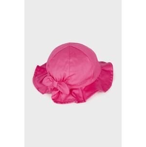 Detský bavlnený klobúk Mayoral ružová farba, bavlnený