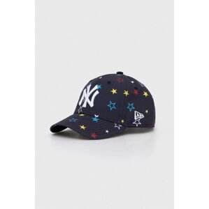 Detská baseballová čiapka New Era NEW YORK YANKEES tmavomodrá farba, vzorovaná