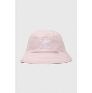 Bavlnený klobúk adidas Originals ružová farba, bavlnený