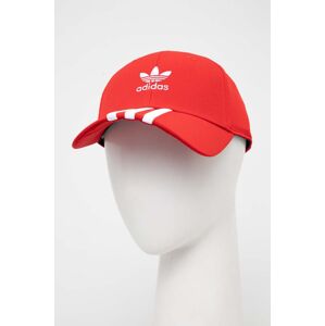 Šiltovka adidas Originals červená farba, s nášivkou